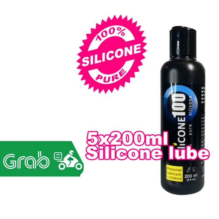 Silicone100 5x200ml Pure Silicone Lubricant Lube Lubricants Gel For Men Durex Oil Sex Sexual Condom Adult