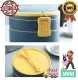 Lunch Box Food Container Bento Box Bekal Makanan Double layer round shape lunch box with spoon Nordic style. 