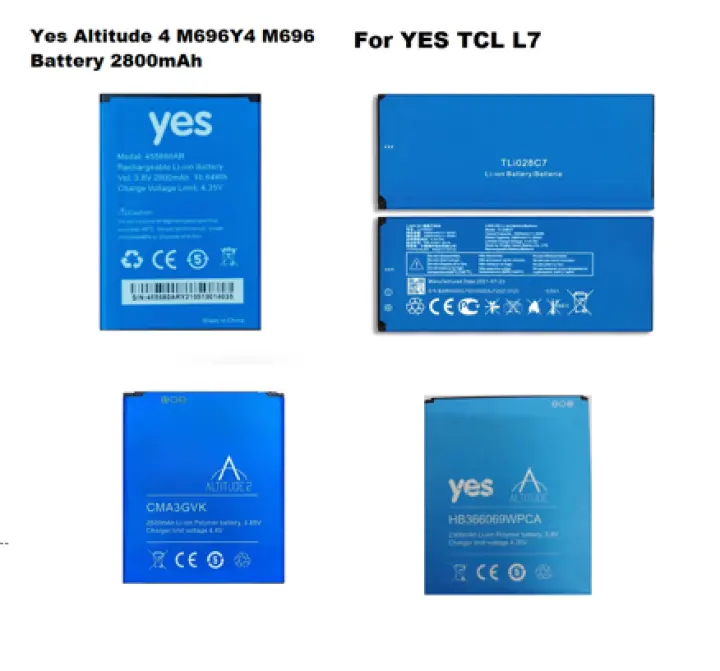 Yes Altitude 1 2 3 4 4G/Telefon Cikgu M631Y M631 HB366069WPCA /M651 M651G CMA3GVK GURU PHONE Battery Alcatel TLi019D7 455880AR L7 YES TCL L7 /Tli028C7 Yes 4 -  Yes 3 - M685Y4 ORI