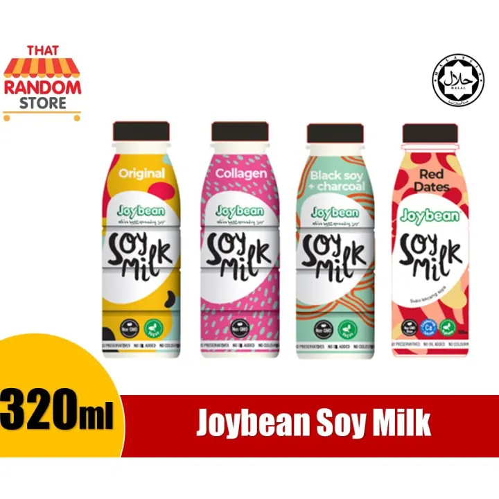 Joybean Soy Milk 320ml (Original/Collagen/Black Soy Charcoal/Red Dates)