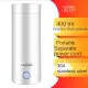 Gkoba Electric Thermos Pot, Mini Travel kettle, Travel Use Thermos Cup , thermal Insulation, thermos Bottle, can reheat any time  Free malaysia adapter 旅行养生杯， 旅行不锈钢电水壶便携式. 
