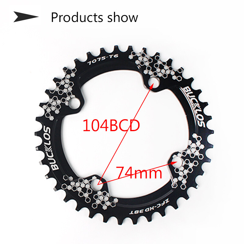 Details about   BUCKLOS 104bcd MTB Round Oval Narrow Wide Chainring 30-42T Bike Chainwheel Crank