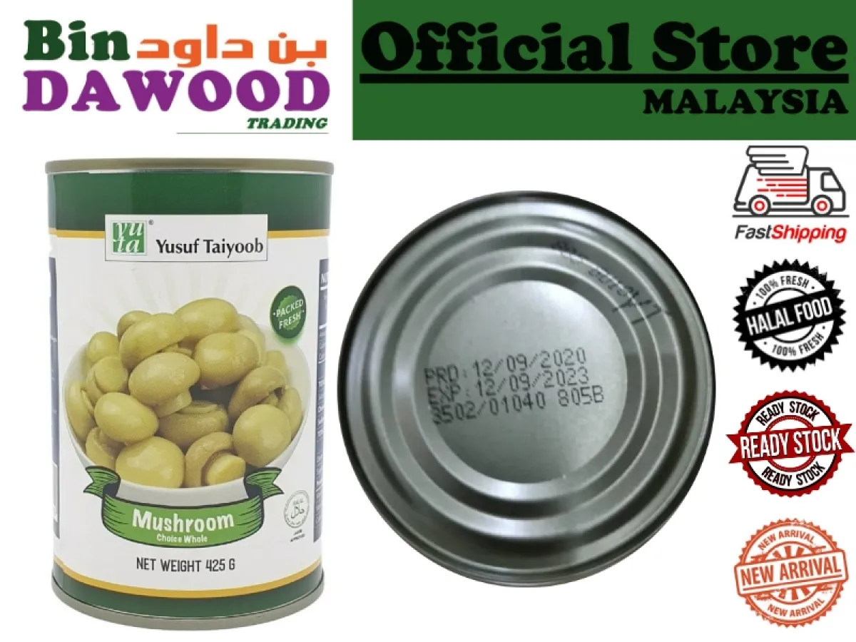 Cendawan Butang Besar Dalam Tin 425g Yusuf Taiyoob Mushroom Button Whole Stok Baru 2021 Lazada