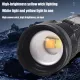 Super Bright Dual Light Source LED Flashlight lampu suluh mudah alih COB Side Light bateri terbina dalam USB boleh dicas semula Zoom lampu suluh dengan paparan bateri lampu kuasa elektronik. 
