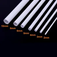 White ABS Round Plastic Pipe Tube Hollow Pipe OD 2/2.5/3/4/6/8mm x Length 250mm
