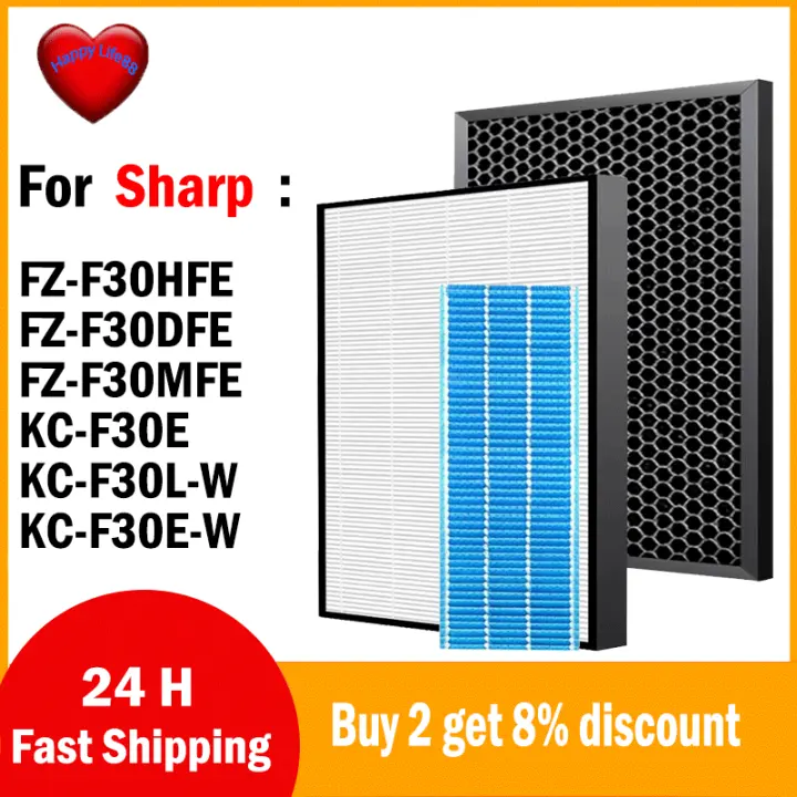 for Sharp FZ-F30HFE FZ-F30DFE FZ-F30MFE KCF30LW KCF30EW Air Purifier Replacement Activated Carbon Filter KC-F30E KC-F30L-W
