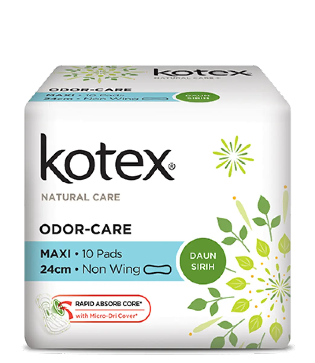 Kotex Odor Care Maxi Non Wing 24cm Daun Sirih 8 S Lazada