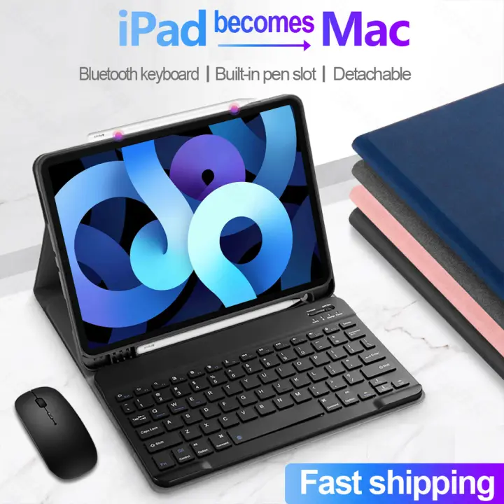 Wireless Bluetooth Keyboard Mouse for iPad 6th 7th 8th 9th Generation Case 10.2 2021 2019 Pro 11 12.9 2018 9.7 10.5 10.9 2020 iPad Air 5 4 3 2 1 Case for iPad