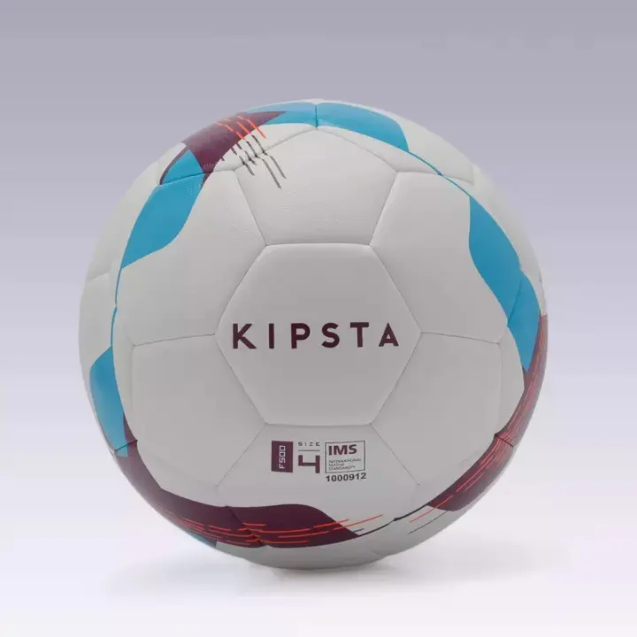 Kipsta Ages 8 to 12 Years Kids Intermediate Size 4 Hybrid Football - White Purple x1 Unisex Boys Girls Children Junior Soccer Ball Training Competition Player