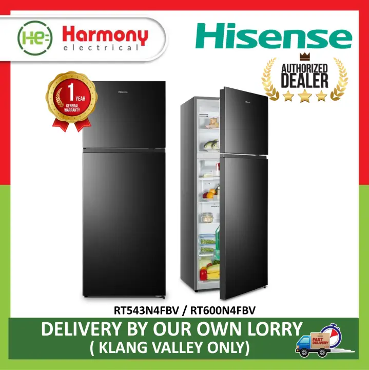 Hisense 2 Door Inverter 550l Fridge Rt600n4fbv Refrigerator Peti Sejuk 冰箱 Delivered By Seller Klang Valley Only Lazada