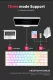 Royal Kludge RK61 Mechanical Keyboard TKL 61 Keys Wireless Bluetooth 2.4Ghz Three Mode 60% RGB Office Hot swappable keyboards Red Switches. 