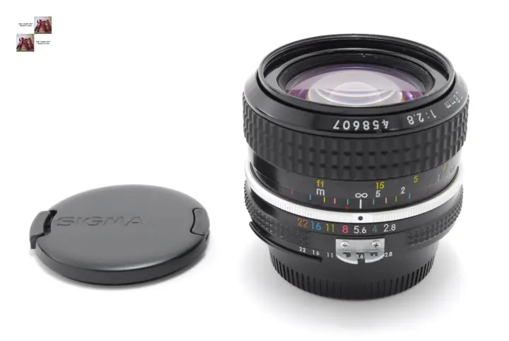 EXC+5 Nikon NIKKOR 28mm f/2.8 Ai, Front Cap, Rear Cap from Japan