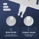 SAMODRA Ultra-Slim Bidet Attachment Non-Electric Dual Nozzle (Female & Rear Wash)Chrome Spin Button Fresh Water Bidet Toilet Seat Attachment with Brass Inlet. 