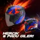 Gracshaw Gaizer G838 Pyro Razr New Model Single Visor Helmet Sirim Approved Grayfosh Xdot. 