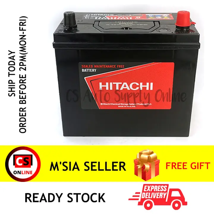 Cs Hitachi Tuflong Ns60l 55b24l Smf Car Battery Mf For Iswara Waja Toyota Vios Altis Rav Honda Cr V Civic Almera X Gear Ipoh Area Lazada