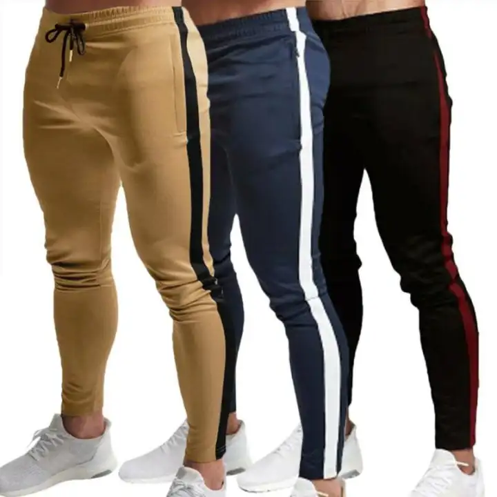 Blueyue Men Slim Fit Tracksuit Bottoms Skinny Jogging Joggers Sweat Pants Track Trousers Lazada Singapore
