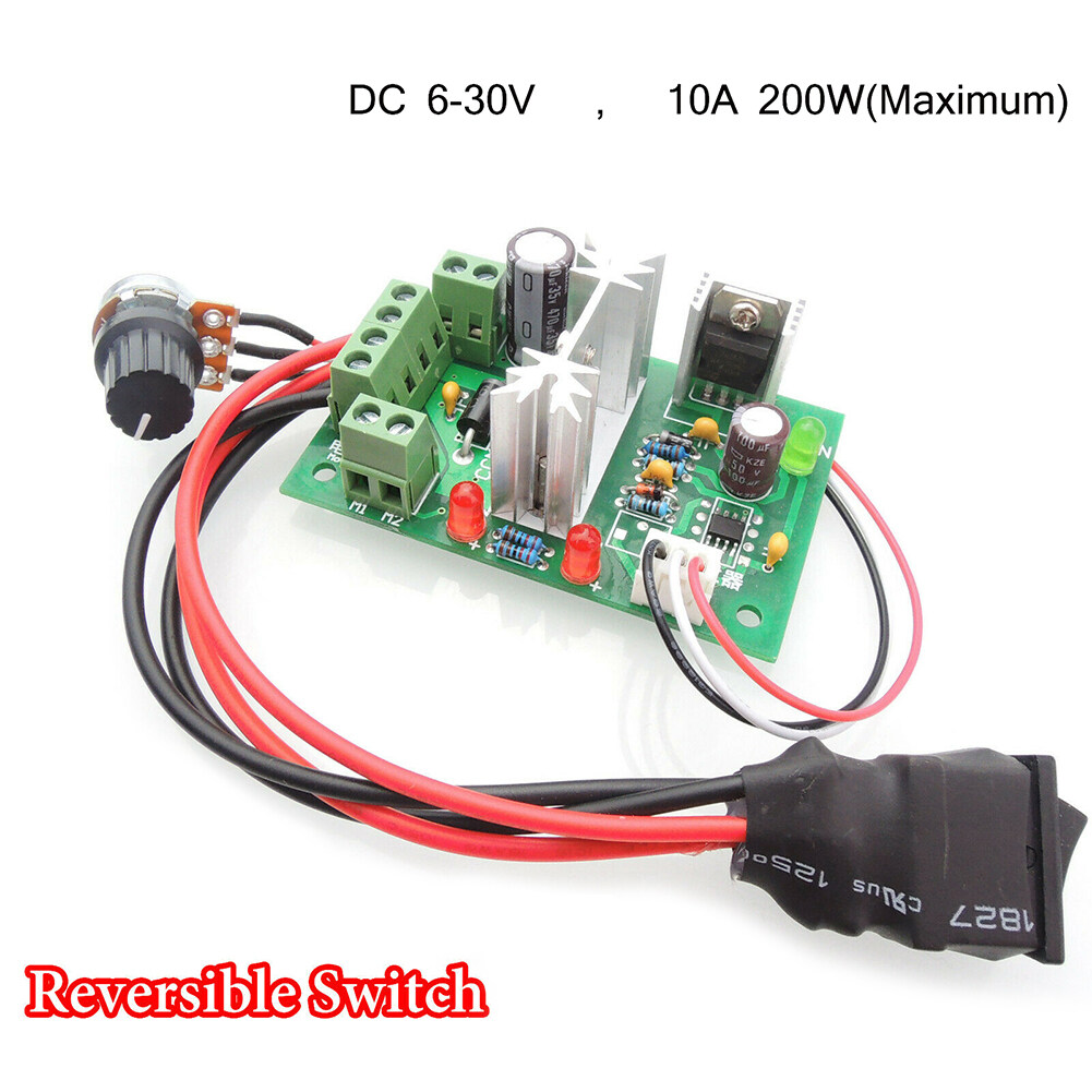PWM DC 6V-24V Motor Speed Controller Regulator Reversible Forward Reverse Switch 