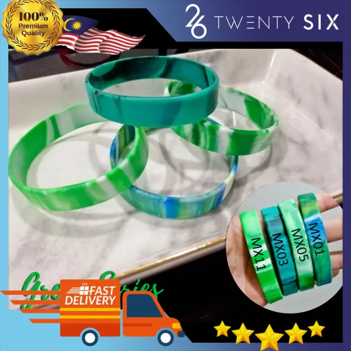 2021 New Style Camouflage Men S Rubber Wristband Mix Warna Gelang Getah Tangan Lelaki Lazada
