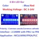 diymore diymore Blue/Red Common Anode/Cathode 3-24V 8-Bit LED Strip DC 3-24V Suitable for Connecting Arduiuo UNO Mini Nano Mega2560 DUE Breadboard MCU (AVR STM32 ARM7 ARM9 ARM10 ARM11 PIC C8051 STC MSP430 FPGA/CPLD. 