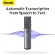 Baseus Ai Wireless Presenter Remote Control PPT Pen Rechargable Real-Time Voice Translation Dual Modes Smart Voice Recording For Notebook Laptop With USB-A And Type-C Ports. 