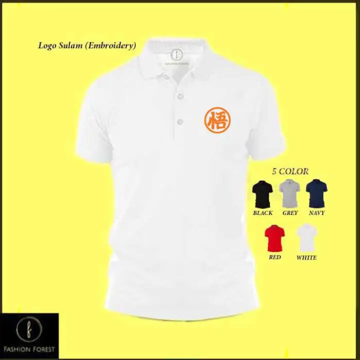 Polo Classic T Shirt Dragon Ball Z Logo Sulam Embroidery Popular Anime Cartoon Japanese Streetwear Goku Baju Fashion Lazada