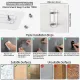 Thickened stainless steel solid u-shaped hook door behind single hook clothes coat hook toilet hanging clothes hook bathroom kitchen wall hook non-punching hook fixed overlong load bearing capacity. 