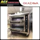 [ OKAZAWA ] Gas Oven 2 Deck 4 Tray Commercial Gas Oven 20-400℃ 4 Pcs Tray With Timer Function GVL24. 