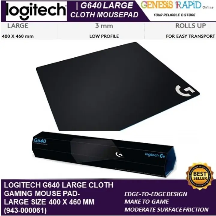 Logitech G640 Large Cloth Gaming Mouse Pad Large Size 400 X 460 Mm 943 Lazada