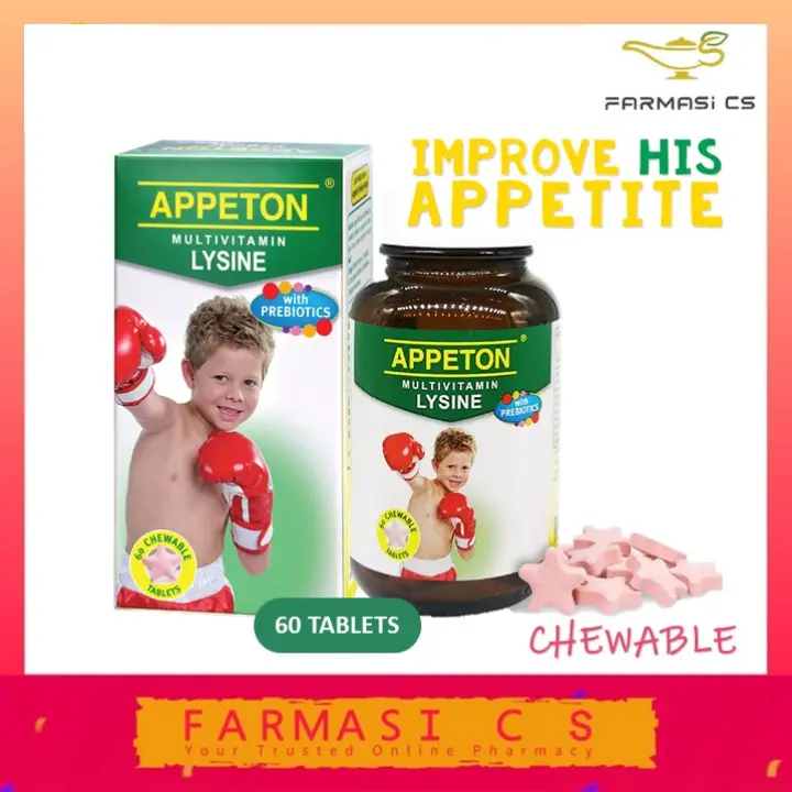 Appeton Multivitamin Lysine With Prebiotics 60 Chewable Tablets Exp 06 2024 Kids Multivitamins Vitamin Lazada