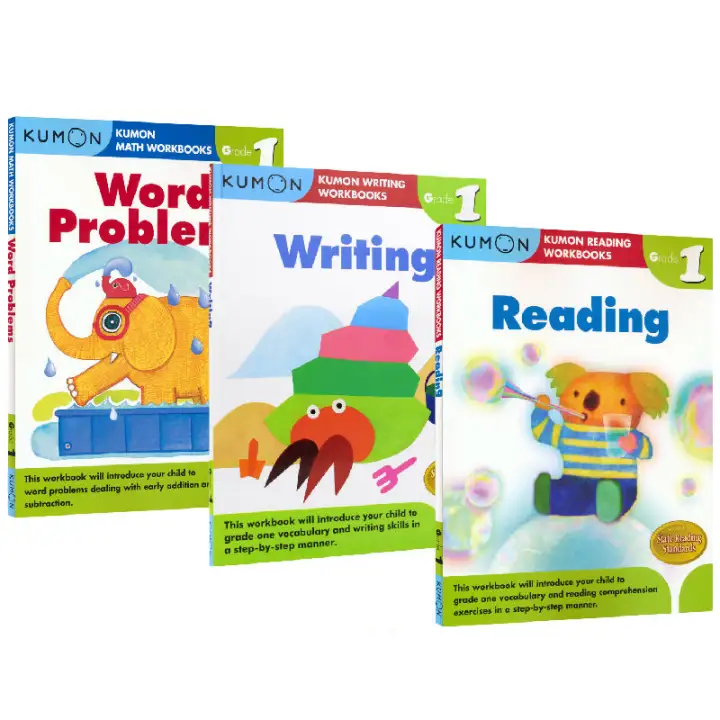 kumon math english grade 1 official document education english original mathematics application questions and english comprehensive practice combination set grade 1 3 sets english writing reading mathematics application questions lazada ph