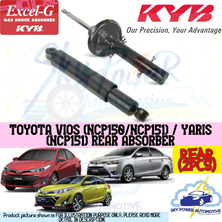 Toyota Vios Ncp150 Ncp151 Yaris Ncp151 Kayaba Kyb Excel G Gas Shock Absorber Rear 2pcs Lazada