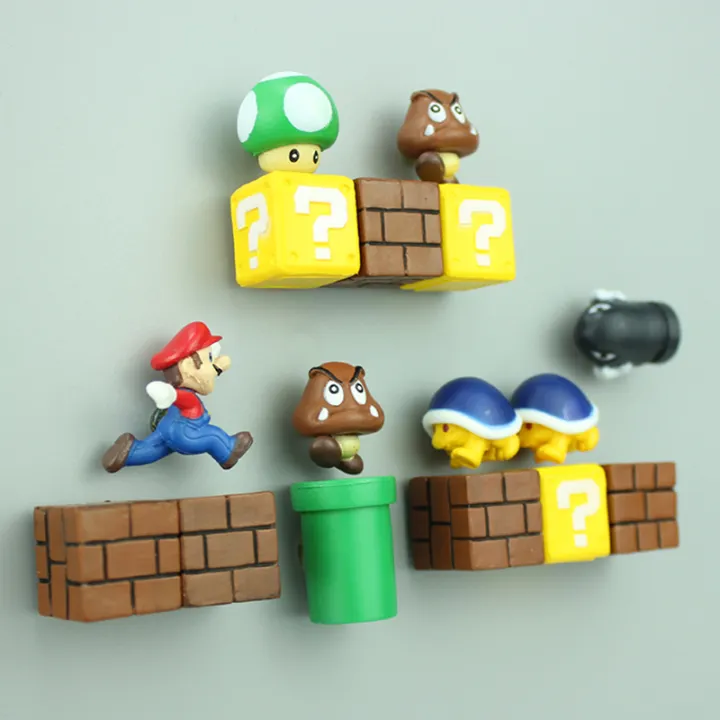 YONG Classic 3D Super Mario Tủ Lạnh Nam Châm Dán Tủ Lạnh Mạnh Trang Trí