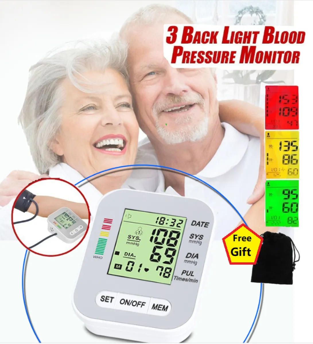 Digital High Blood Pressure Test Electronic Upper Urm High Blood Pressure Monitor Instrument Health Monitor Digital Measurement Tool Mesin Cek Tekanan Darah Pam Tekanan Darah Tinggi Lazada