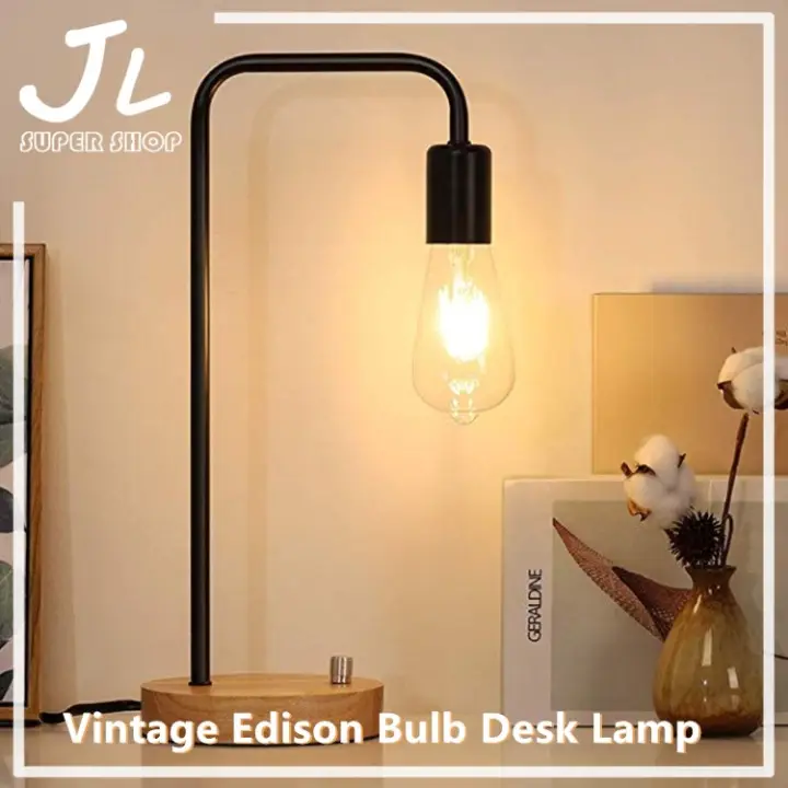 Dimmable Table Lamp Bedside Vintage, Vintage Bulb Table Lamp