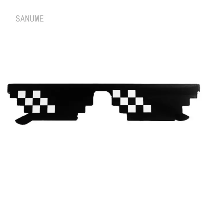 Sum Unisex Thug Life Glasses Bit Pixel Deal Mosaic Pixel Glasses Sunglasses Lazada Singapore