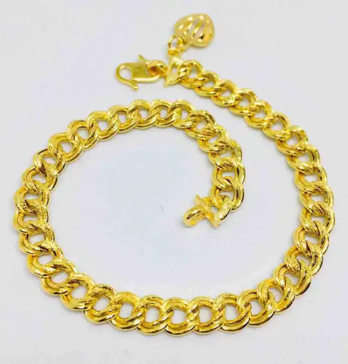 Emas 916 Tulen Gelang Tangan Rantai Coco Love Net Murah Offer Lazada