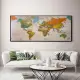 colourful world map showing all the countries (with framed). 