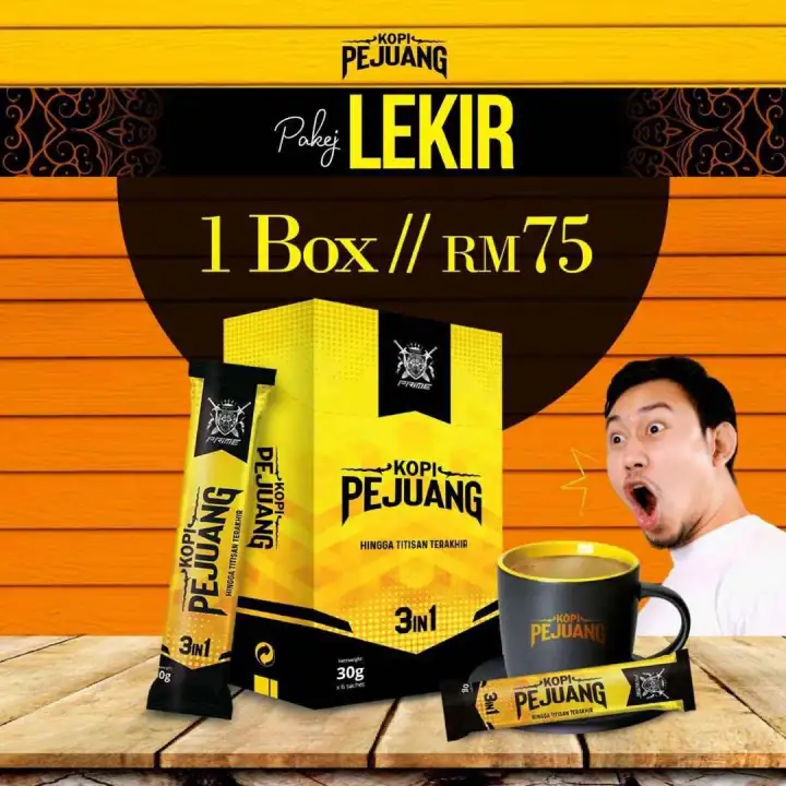 Original Hq Kopi Pejuang Untuk Lelaki 1 Box 6 Sachet Lazada