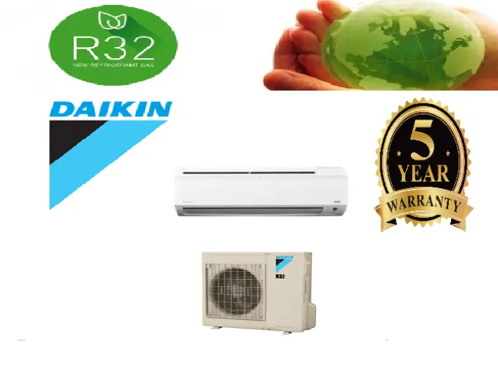 Daikin 2 5hp Non Inverter Wall Mounted Air Conditioner Aircond Ftv60p Rv60f 3wm G1 R32 Gas With 5 Years Warranty Lazada