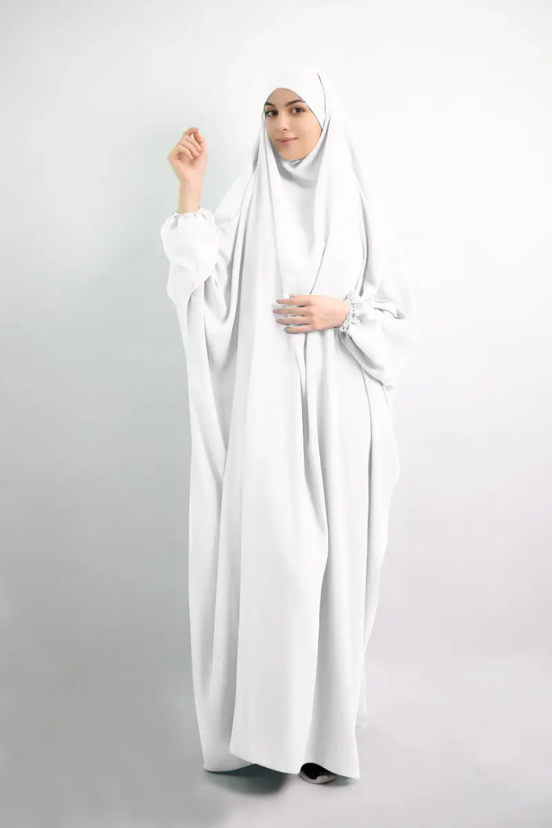 Eid Hooded Muslim Women Hijab Dress Prayer Garment Long Khimar Jilbab ...