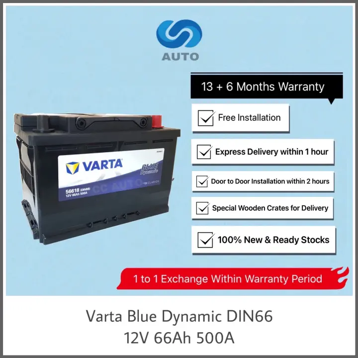 Varta Din66 Car Battery Maintenance Free For Vw Polo Vento Jetta Golf Peugeot 207 308 3008 408 Proton X70 Ford Focus Volvo S60 13 6 Months Warranty Made In Korea Century Yuasa Amaron 4s Profesional Extreme