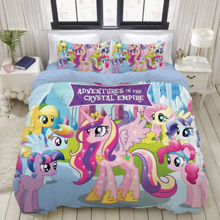 High Quality 100 Cotton Cartoon Theme Kids Boys Girls 3 In 1 Super Single 4 In 1 Queen King Quilt Cover Set Comforter Cover Set Bedsheet Pillow Case Bedding Set Cadar Katil