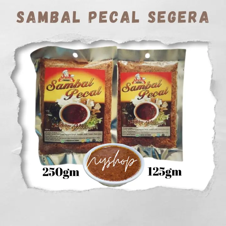 Sambal Pecal Segera Kuah Kacang Satay Rojak Sambal Pecal Instant Kak Nani Lazada