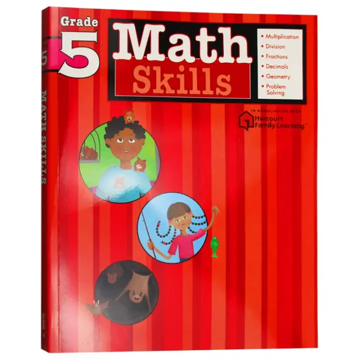 Flash Kids Math Skills Grade 5 English Original Math Skills Grade 5 American English Textbook Teaching Aids Exercise Book Harcourt Family Learning Family English Learning Lazada Singapore