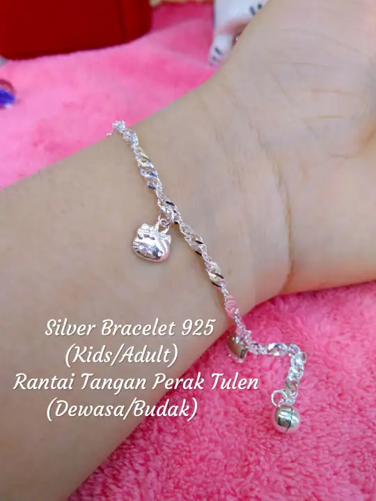 Silver 925 Bracelet Adult Kids Rantai Tangan Perak Tulen Dewasa Budak Lazada