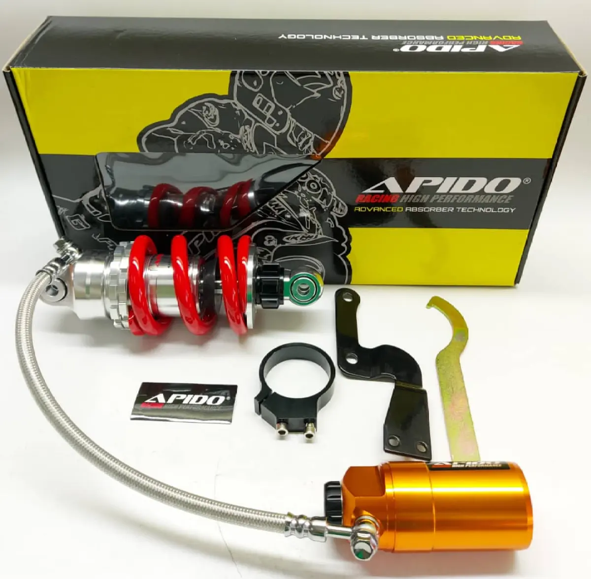 Apido Yamaha Lc135 Lc 135 135lc Red Adjustable Tank Gas Rear Monoshock Absorber Racing Motosikal Motorcycle Spare Parts Lazada