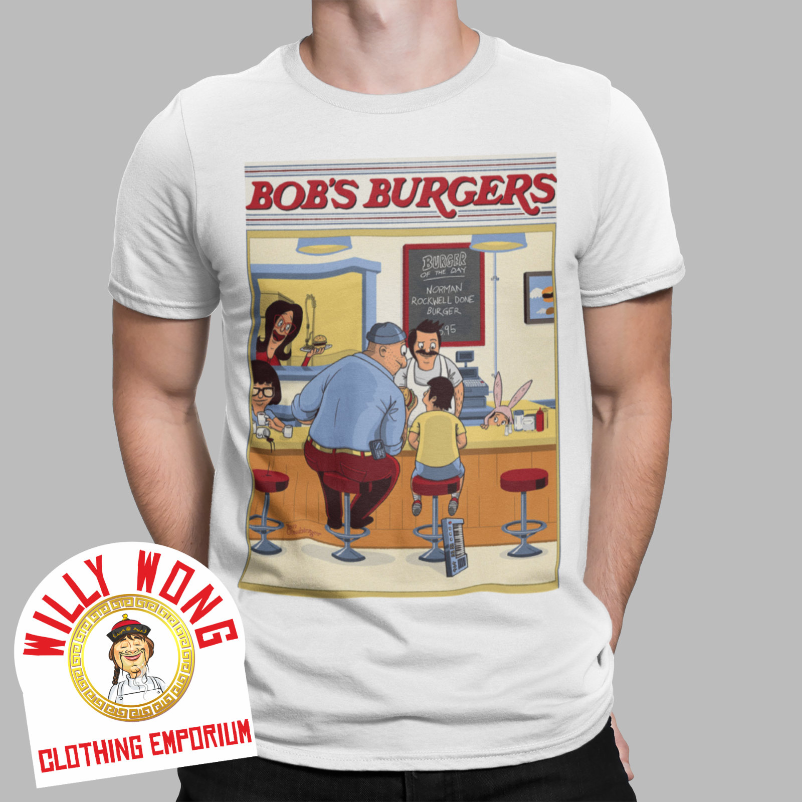 BWA Bob's Burgers Straight Outta Compton Parody Funny Music Black T-shirt S-6XL
