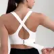 Adjustable Front Zipper Sports Bra Shockproof No Steel Ring Women Vest Yoga Cross Back Underwear. 