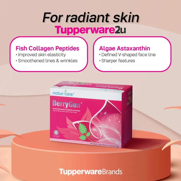 (Ready Stock)Tupperware NaturCare®BerryGen(for beautiful and radiant skin)(15g x 15 sachets)(expiry 25/10/2022)