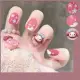 POP🔥🔥🔥Y2k Graffiti Square Short Fake Nails Art Lattice Press on False with Designs Set Gradient Nail Tips Kiss Display Clear Tipsy Stick. 